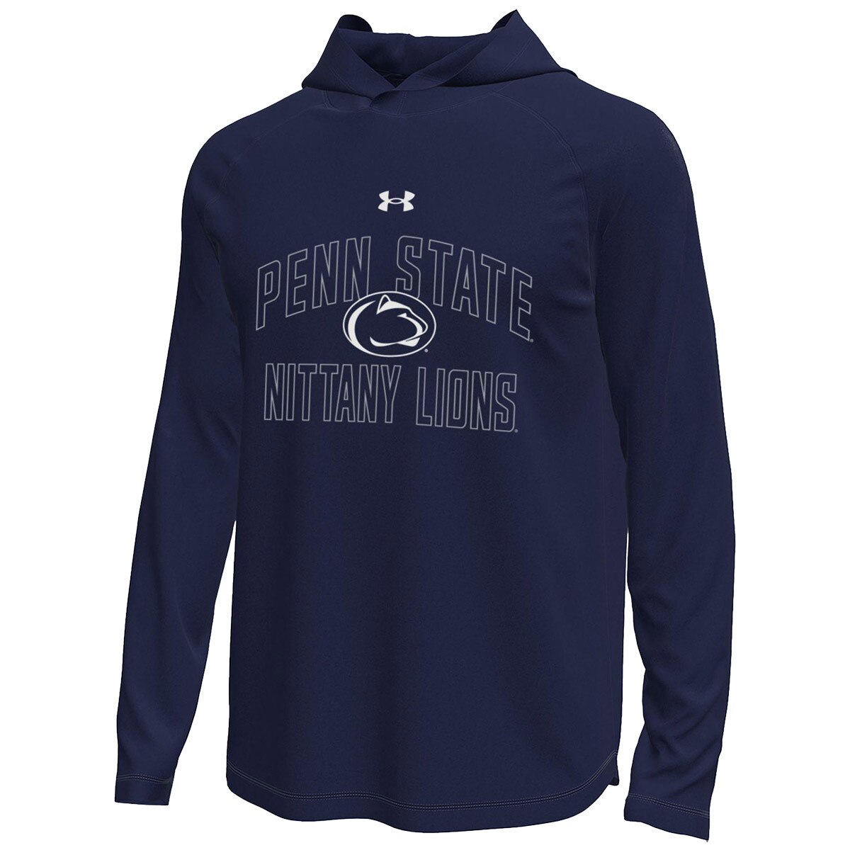 long sleeve Under Armour tech stretch Penn State hooded shirt